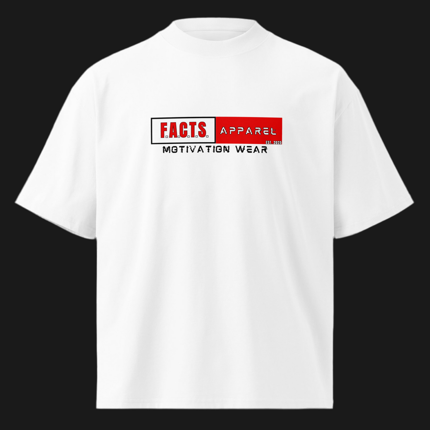 F.A.C.T.S. Unisex organic oversized high neck t-shirt